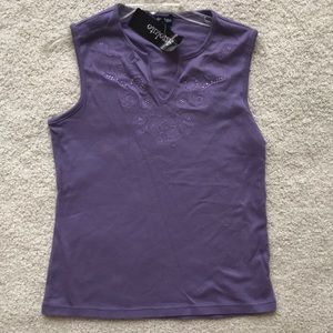 Assoluto Purple Floral Tank Top (medium)